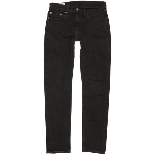 Levi's 502 Men Black Tapered Regular Stretch Jeans W28 L29