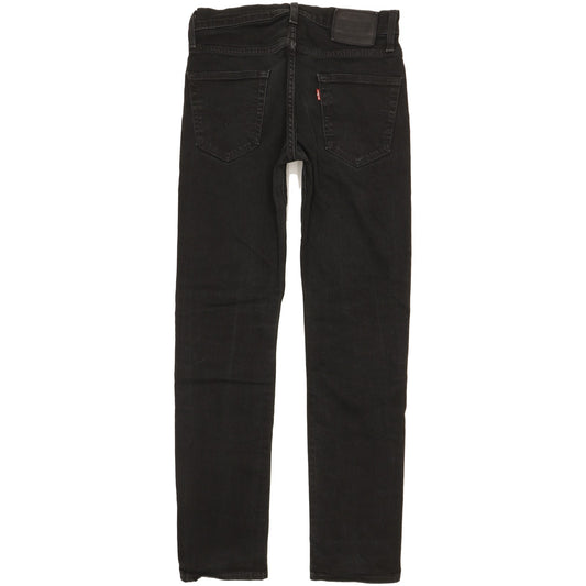 Levi's 502 Men Black Tapered Regular Stretch Jeans W28 L29
