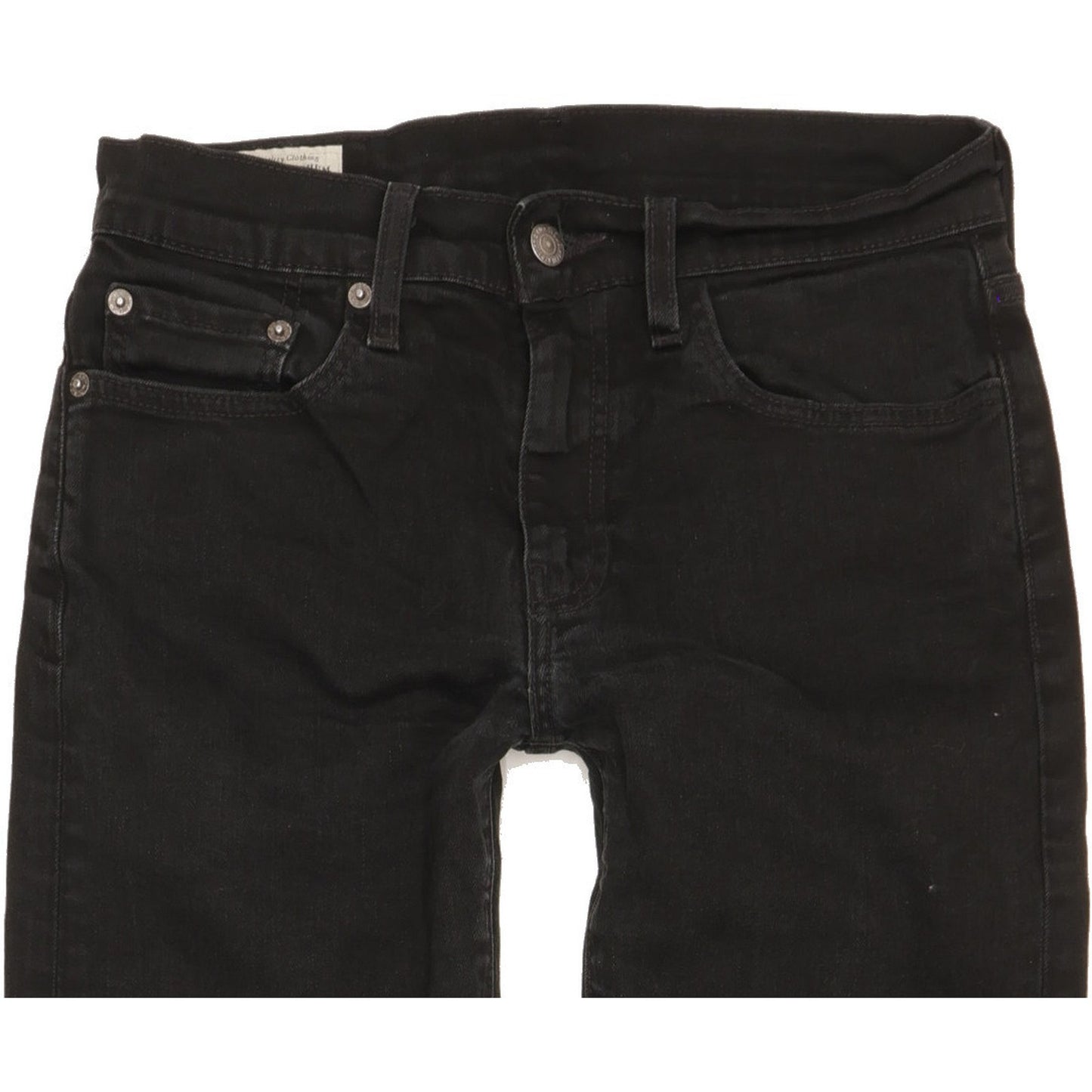 Levi's 502 Men Black Tapered Regular Stretch Jeans W28 L29