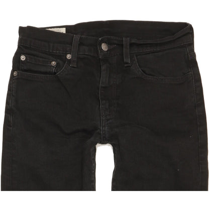 Levi's 502 Men Black Tapered Regular Stretch Jeans W28 L29