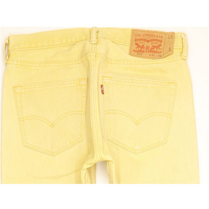 Levi's 501 Men Yellow Straight Regular Jeans W32 L31