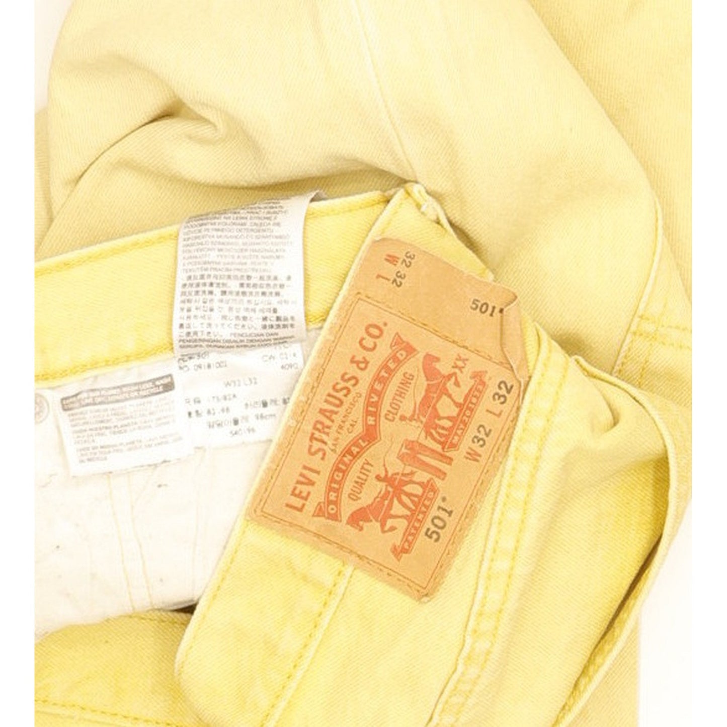 Levi's 501 Men Yellow Straight Regular Jeans W32 L31