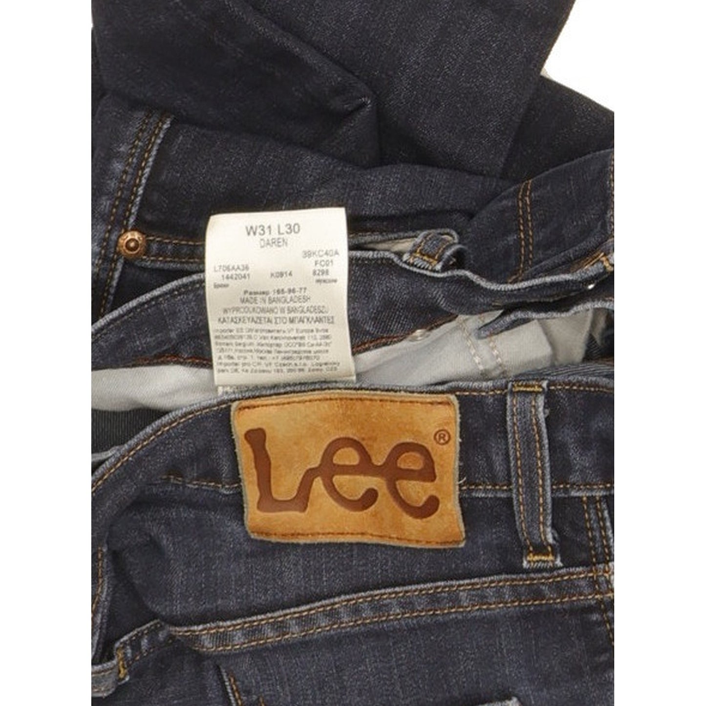 Lee Daren Men Blue Straight Slim Stretch Jeans W31 L30