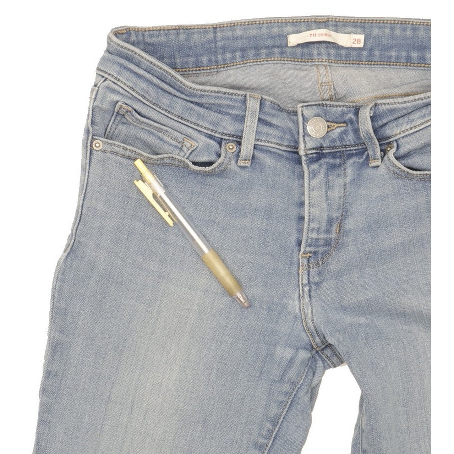 Levi's 711 Women Blue Skinny Slim Stretch Jeans W28 L29