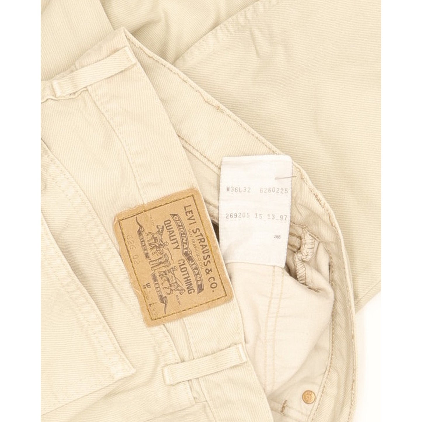 Levi's 626 Men Beige Tapered Regular Jeans W35 L31
