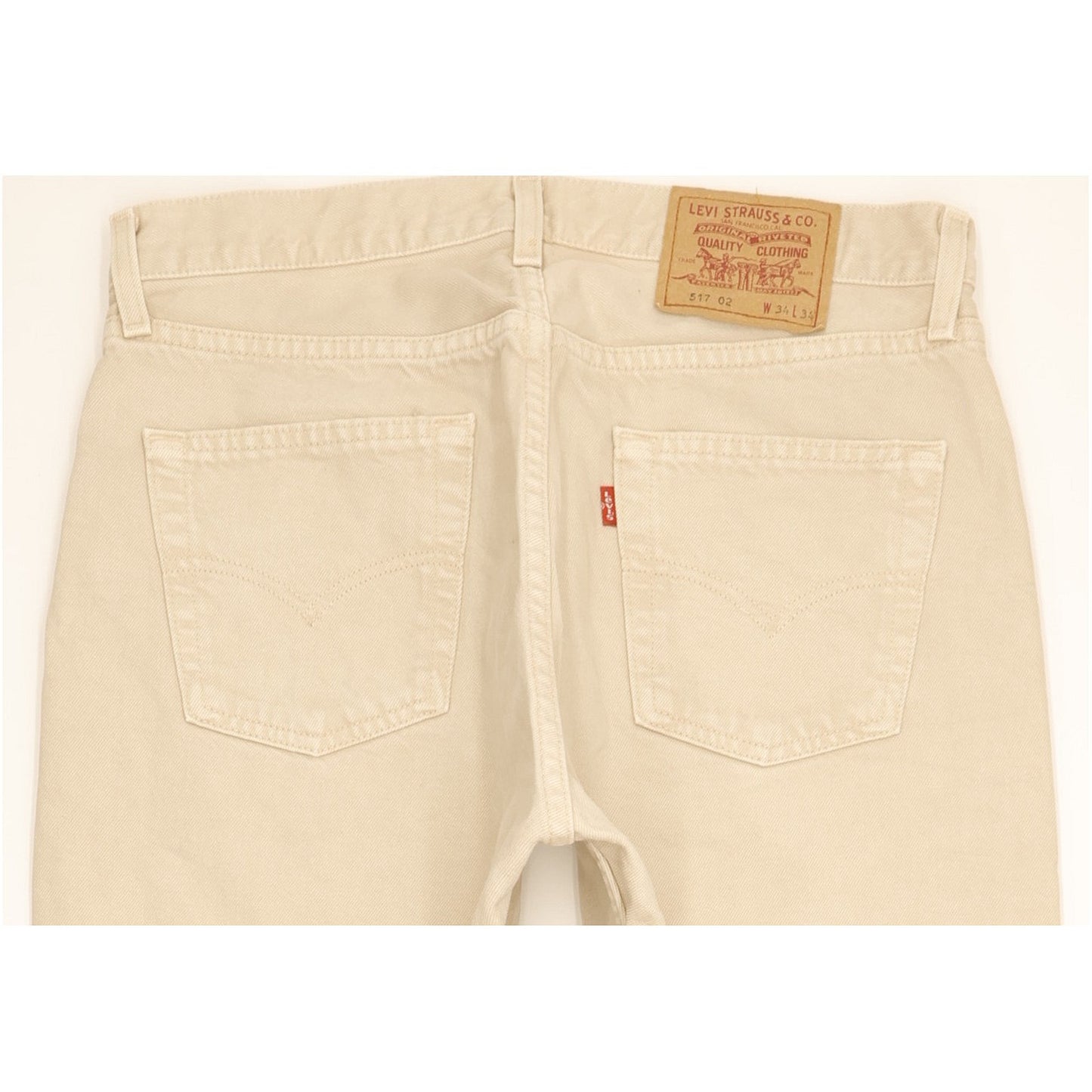 Levi's 517 Men Beige Straight Regular Jeans W34 L33