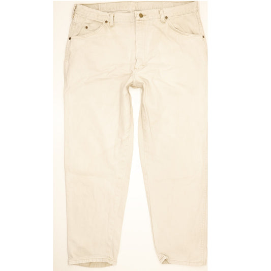 Wrangler Men Beige Straight Regular Stretch Jeans W38 L29