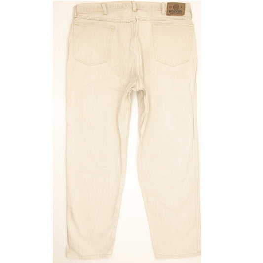 Wrangler Men Beige Straight Regular Stretch Jeans W38 L29