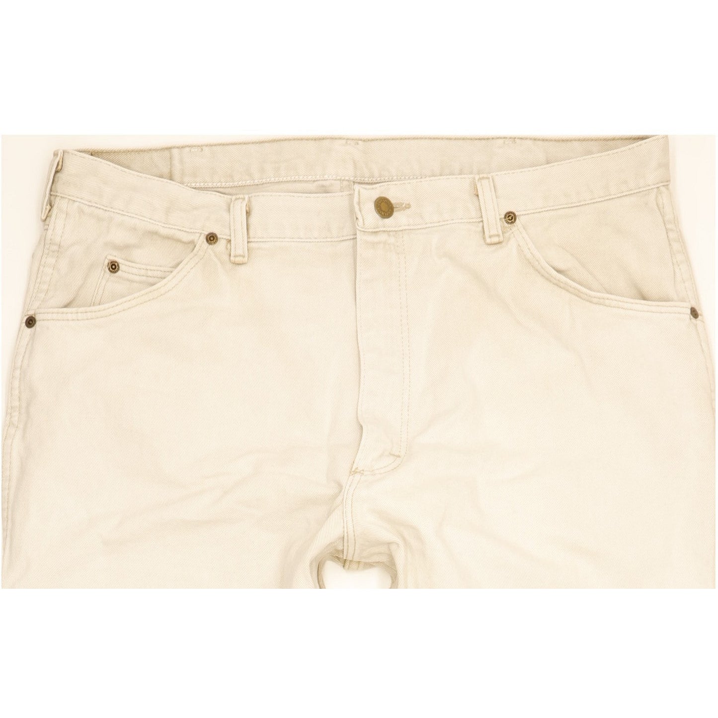 Wrangler Men Beige Straight Regular Stretch Jeans W38 L29
