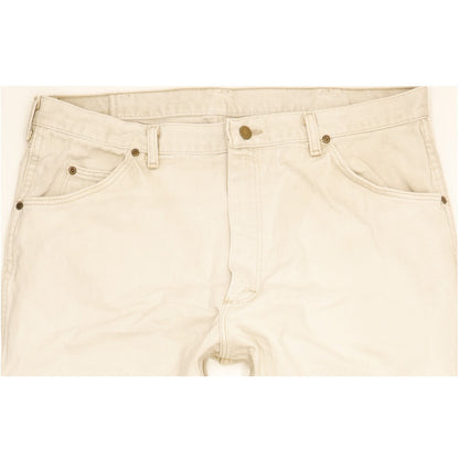 Wrangler Men Beige Straight Regular Stretch Jeans W38 L29