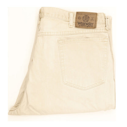 Wrangler Men Beige Straight Regular Stretch Jeans W38 L29