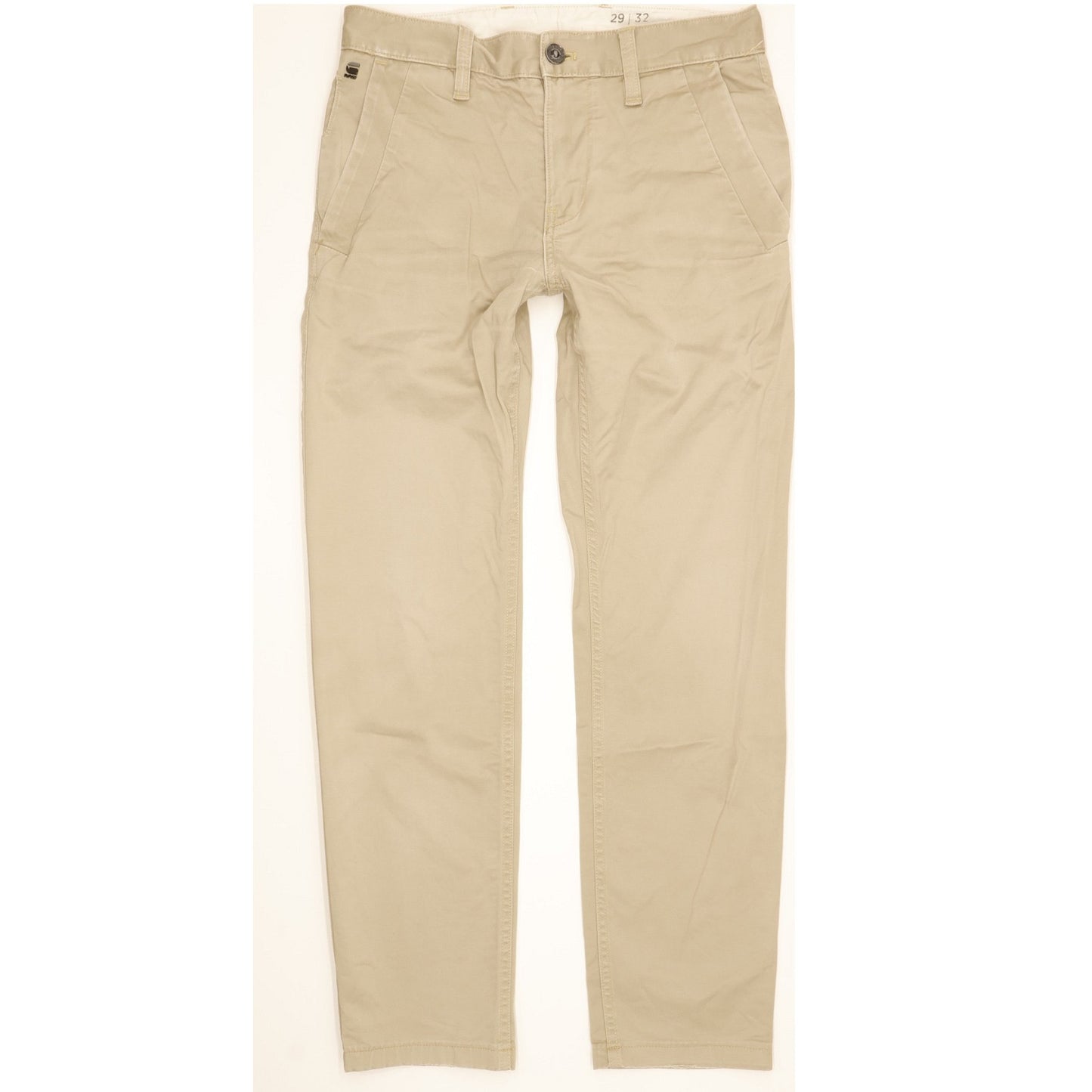 G-Star Bronson Men Beige Straight Slim Chino Stretch Jeans W29 L29