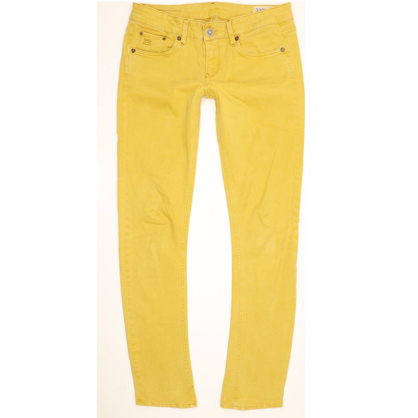 G-Star 3301 Women Yellow Skinny Slim Stretch Jeans W29 L32