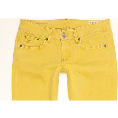 G-Star 3301 Women Yellow Skinny Slim Stretch Jeans W29 L32