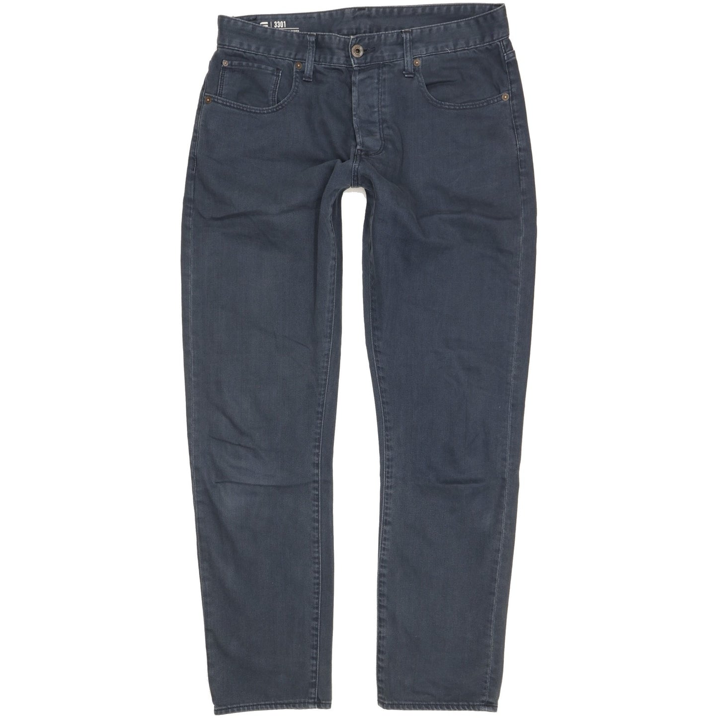 G-Star 3301 Men Blue Tapered Regular Stretch Jeans W32 L31