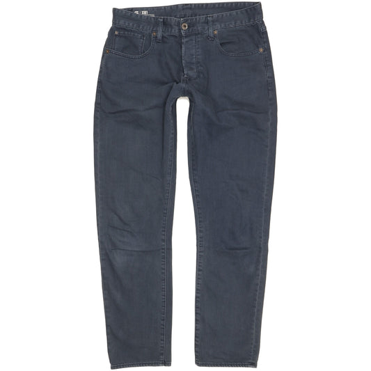 G-Star 3301 Men Blue Tapered Regular Stretch Jeans W32 L31