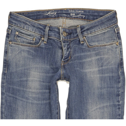 Levi's Demi Curve Women Blue Skinny Slim Stretch Jeans W26 L28