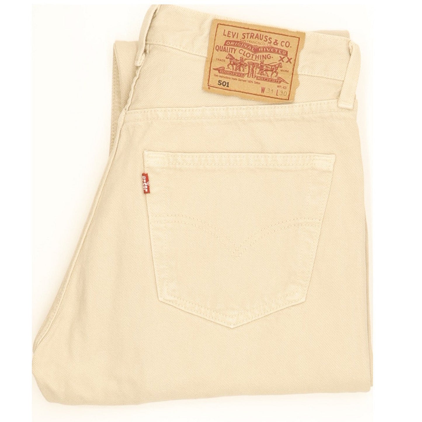 Levi's 501 Men Beige Straight Regular Jeans W31 L30