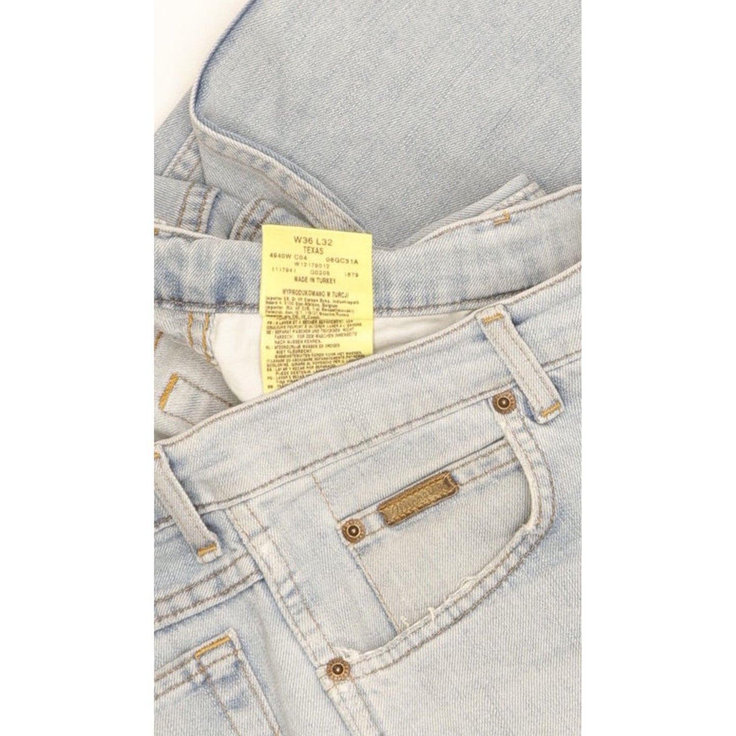 Wrangler Texas Men Blue Straight Regular Jeans W36 L32