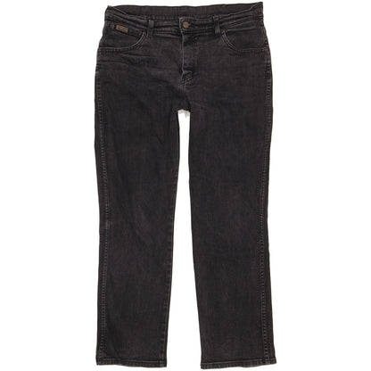 Wrangler Texas Men Black Straight Regular Stretch Jeans W36 L29