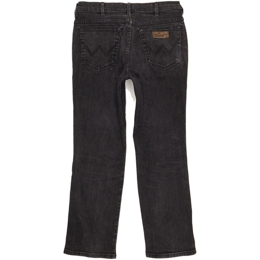 Wrangler Texas Men Black Straight Regular Stretch Jeans W36 L29