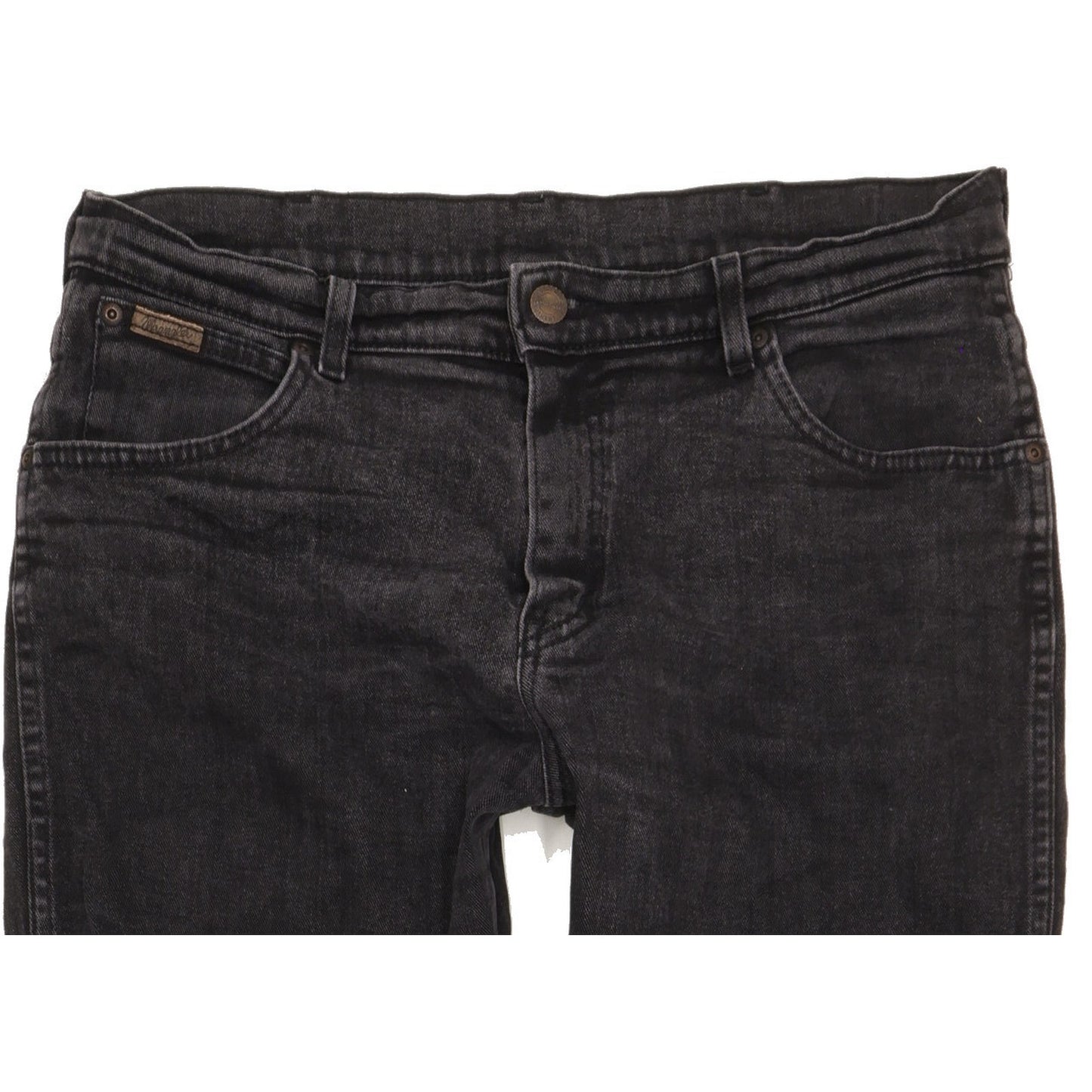 Wrangler Texas Men Black Straight Regular Stretch Jeans W36 L29