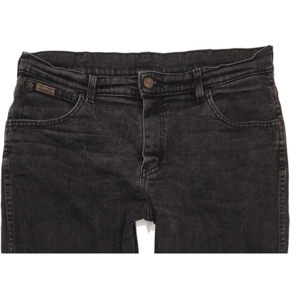 Wrangler Texas Men Black Straight Regular Stretch Jeans W36 L29