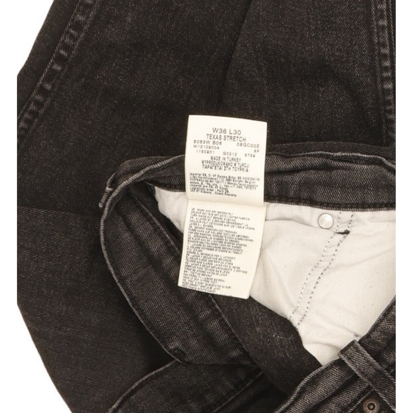 Wrangler Texas Men Black Straight Regular Stretch Jeans W36 L29