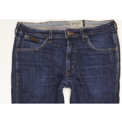 Wrangler Arizona Men Blue Straight Regular Stretch Jeans W34 L31