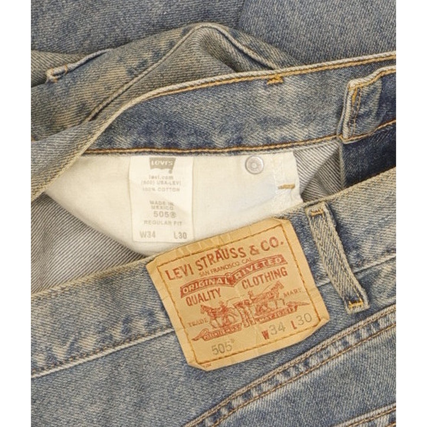 Levi's 505 Men Blue Straight Regular Jeans W34 L28