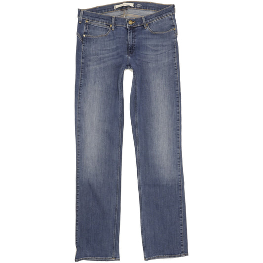 Wrangler Drew Women Blue Straight Slim Stretch Jeans W30 L31
