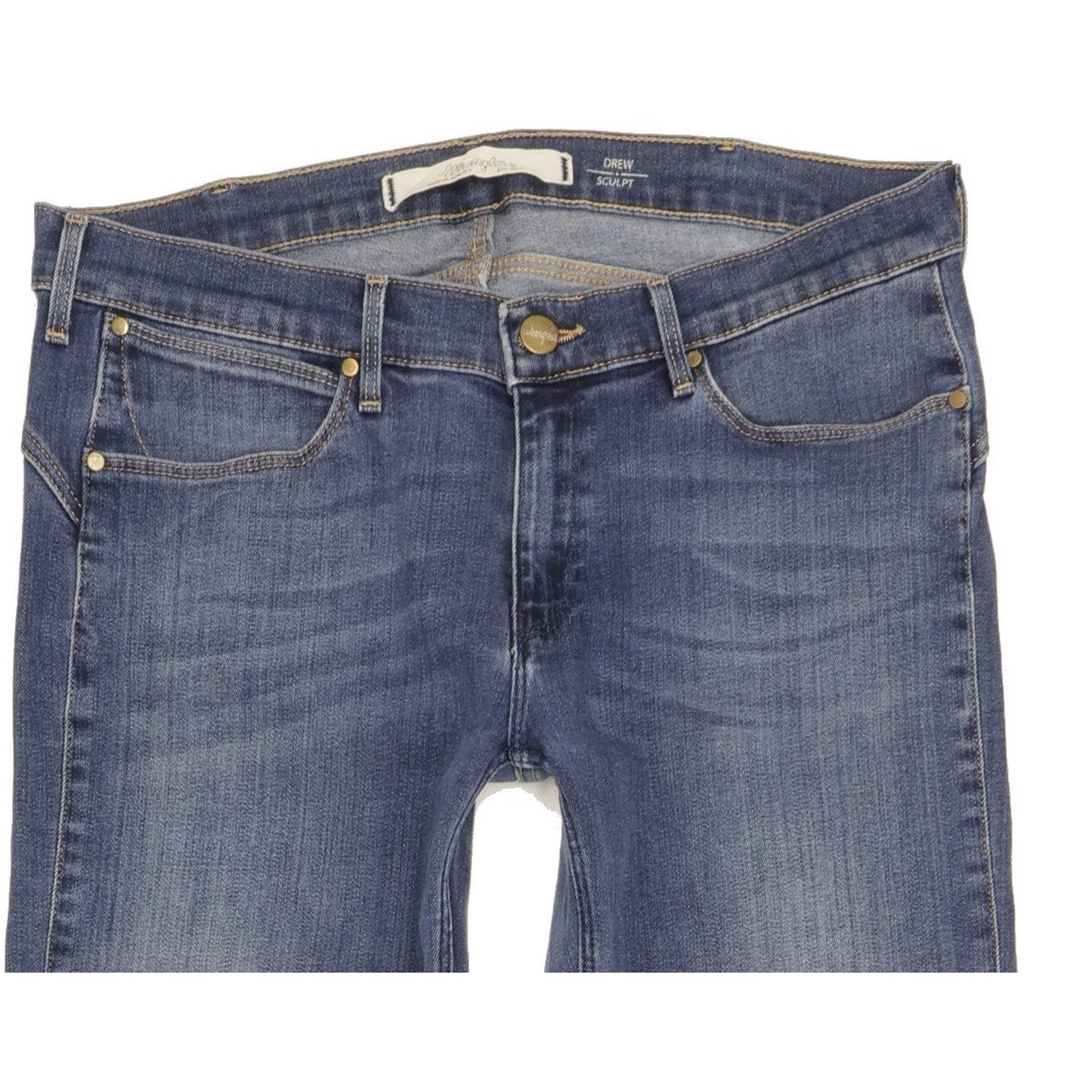 Wrangler Drew Women Blue Straight Slim Stretch Jeans W30 L31