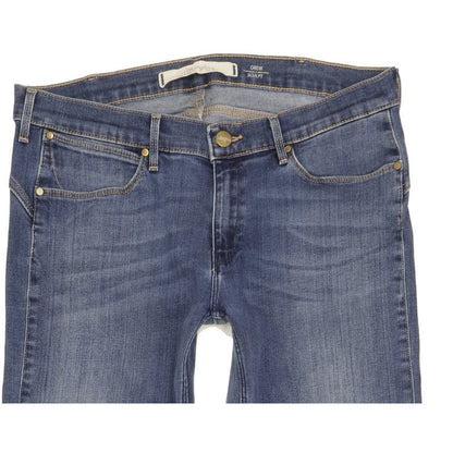 Wrangler Drew Women Blue Straight Slim Stretch Jeans W30 L31