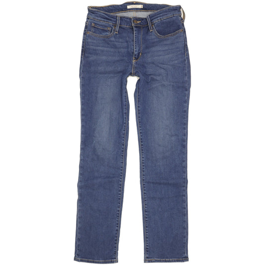 Levi's 714 Women Blue Straight Slim Stretch Jeans W29 L31