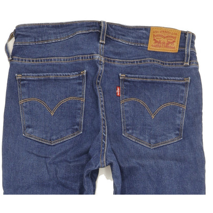 Levi's 714 Women Blue Straight Slim Stretch Jeans W29 L31