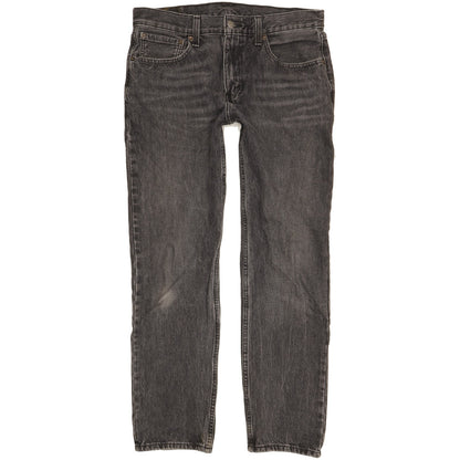 Levi's 502 Men Black Tapered Regular Stretch Jeans W32 L30