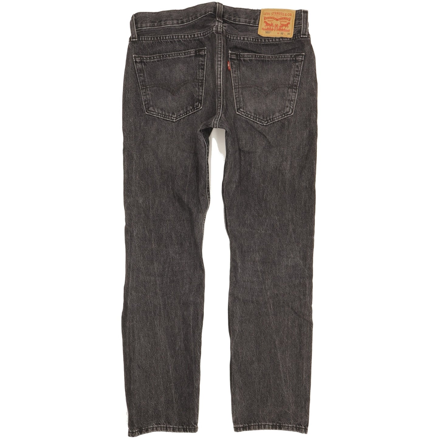 Levi's 502 Men Black Tapered Regular Stretch Jeans W32 L30
