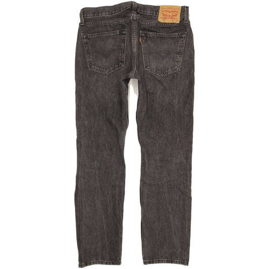 Levi's 502 Men Black Tapered Regular Stretch Jeans W32 L30