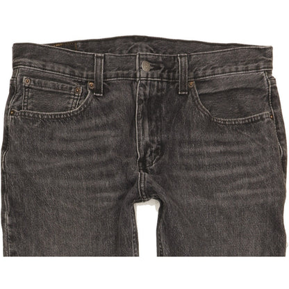 Levi's 502 Men Black Tapered Regular Stretch Jeans W32 L30