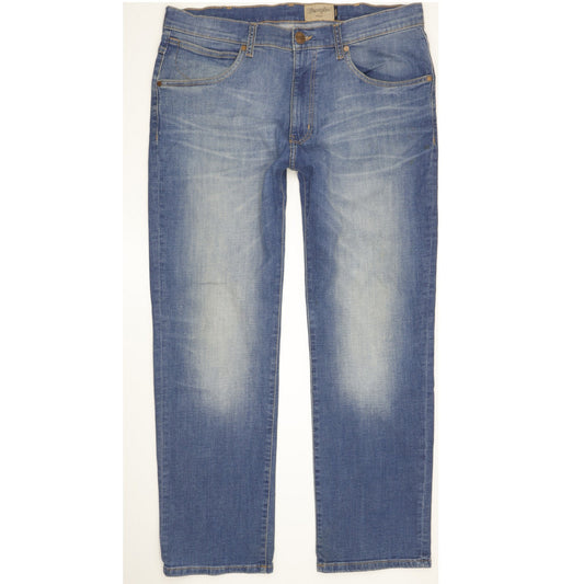 Wrangler Arizona Men Blue Straight Regular Stretch Jeans W38 L30