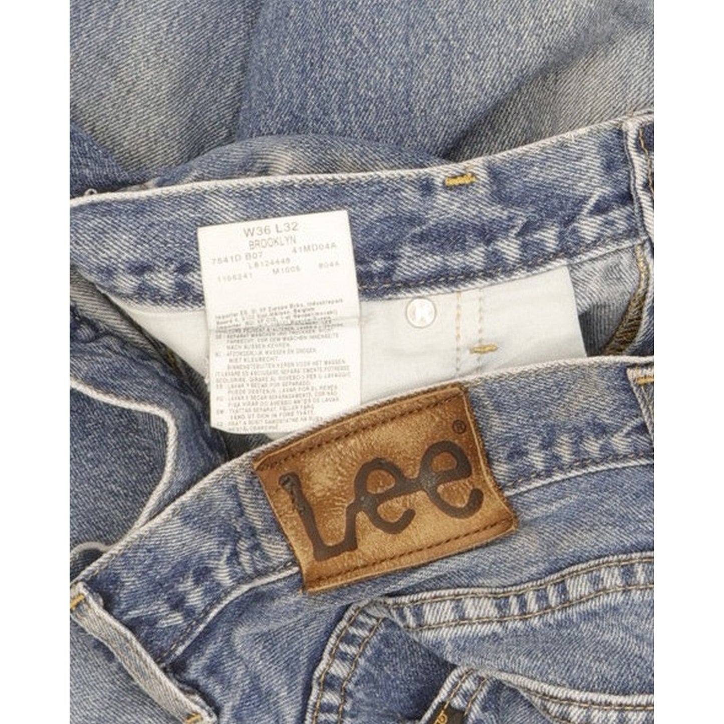 Lee Brooklyn Men Blue Straight Regular Jeans W36 L32