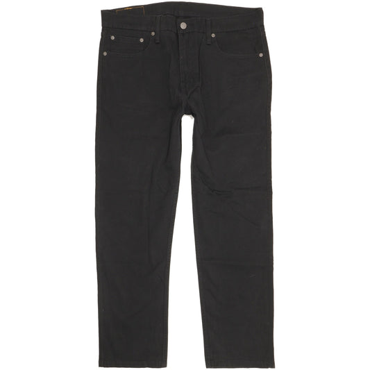 Levi's 502 Men Black Tapered Regular Stretch Jeans W33 L28