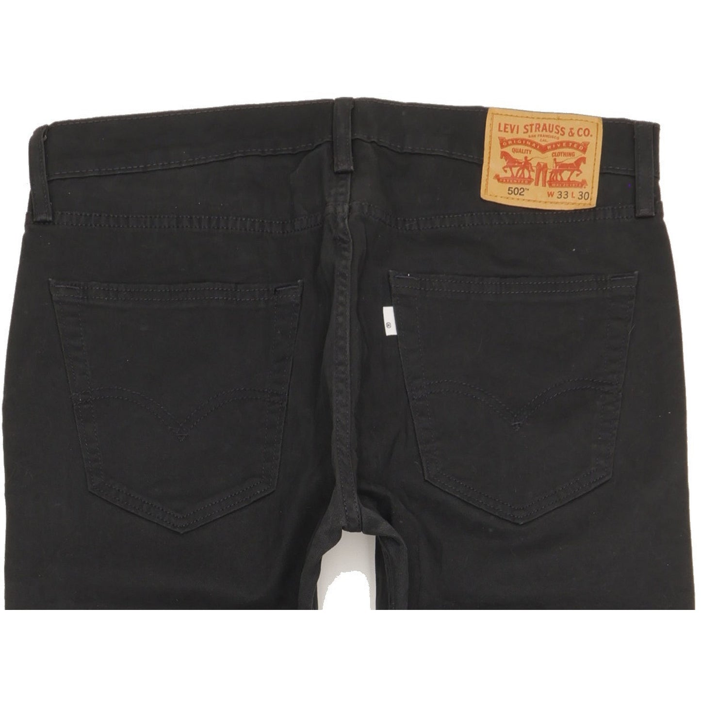Levi's 502 Men Black Tapered Regular Stretch Jeans W33 L28