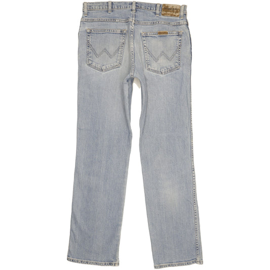 Wrangler Men Blue Straight Regular Stretch Jeans W33 L32