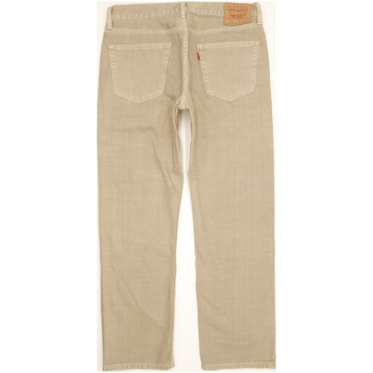 Levi's 505 Men Beige Straight Regular Jeans W33 L30