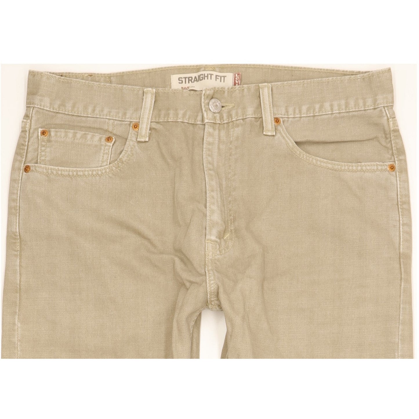 Levi's 505 Men Beige Straight Regular Jeans W33 L30