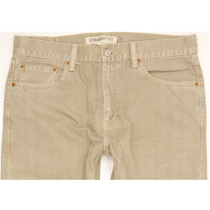 Levi's 505 Men Beige Straight Regular Jeans W33 L30