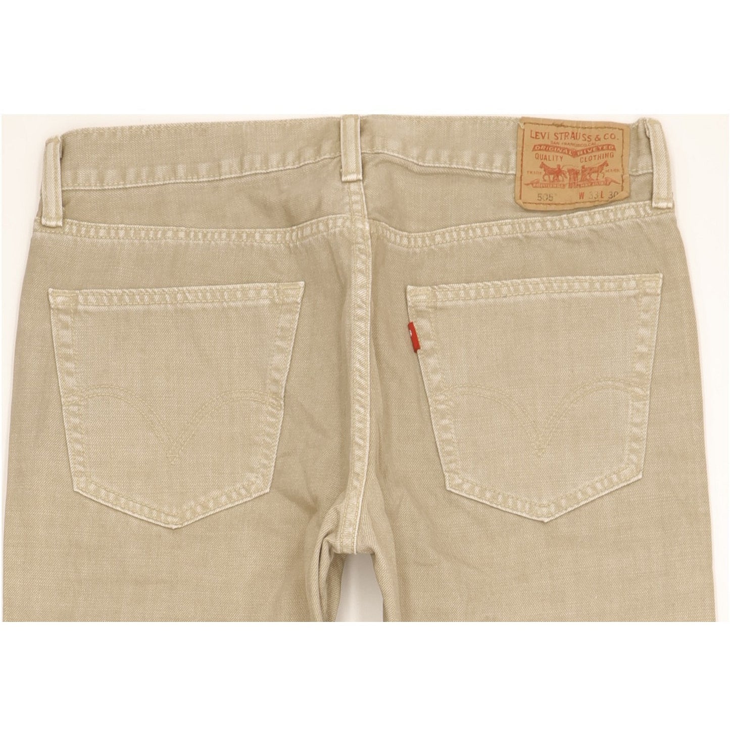 Levi's 505 Men Beige Straight Regular Jeans W33 L30