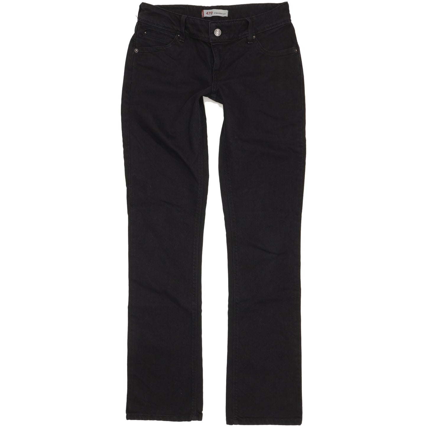 Levi's 470 Women Black Straight Slim Jeans W30 L33