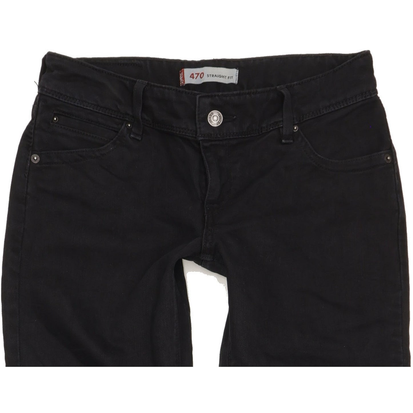 Levi's 470 Women Black Straight Slim Jeans W30 L33